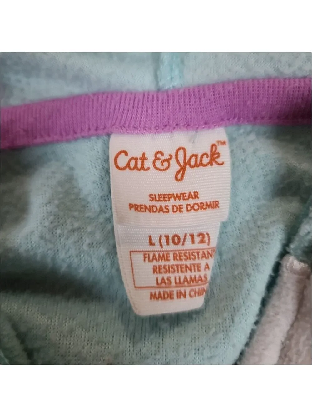 Cat & Jack Unicorn Zip Up Girls Sleeper Size L 10/12